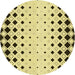 Square Patterned Mustard Yellow Rug, pat3387yw