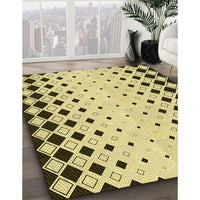 Patterned Mustard Yellow Rug, pat3387yw