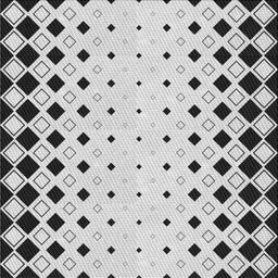 Square Patterned Carbon Gray Novelty Rug, pat3387