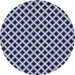 Square Patterned Night Blue Rug, pat3388blu