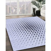 Patterned Lavender Blue Rug, pat3389blu