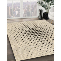 Patterned Moccasin Beige Rug, pat3389brn