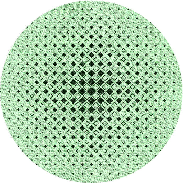 Square Patterned Mint Green Rug, pat3389grn