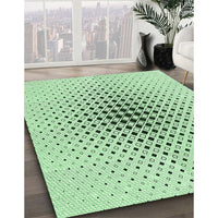 Patterned Mint Green Rug, pat3389grn