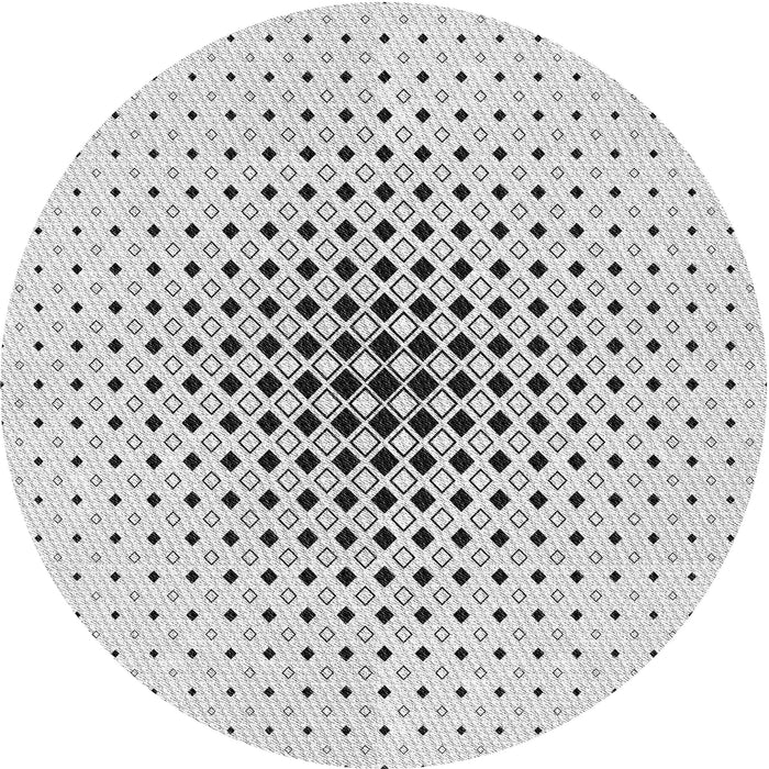 Square Patterned Platinum Gray Rug, pat3389gry