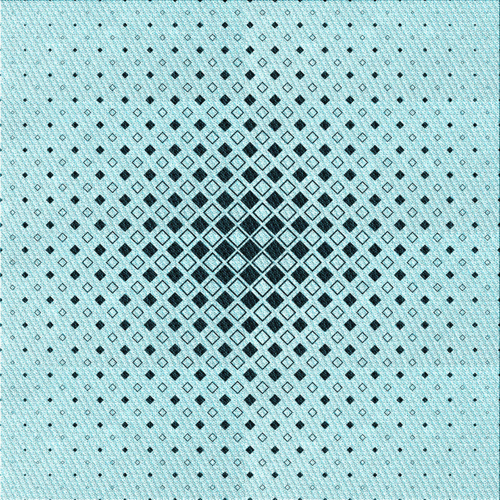 Round Patterned Electric Blue Rug, pat3389lblu