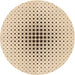 Square Patterned Bronze Brown Rug, pat3389org