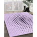 Machine Washable Transitional Lilac Purple Rug in a Family Room, wshpat3389pur