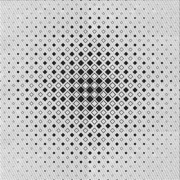 Square Patterned Gray Novelty Rug, pat3389