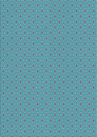 Machine Washable Transitional Bright Turquoise Blue Rug, wshpat339lblu