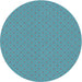 Square Patterned Bright Turquoise Blue Rug, pat339lblu