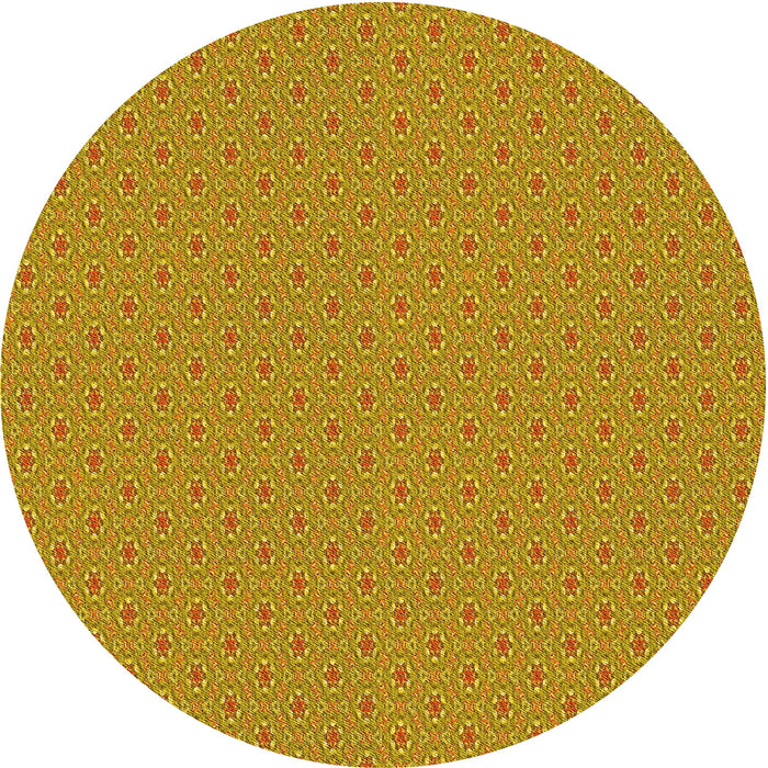 Square Patterned Deep Yellow Rug, pat339yw