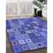 Machine Washable Transitional Sky Blue Rug in a Family Room, wshpat3390blu