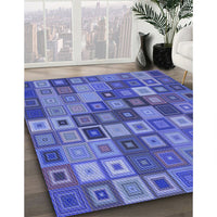 Patterned Sky Blue Rug, pat3390blu