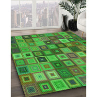 Patterned Seaweed Green Rug, pat3390grn