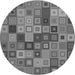 Square Patterned Gray Rug, pat3390gry