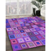 Machine Washable Transitional Purple Rug in a Family Room, wshpat3390pur