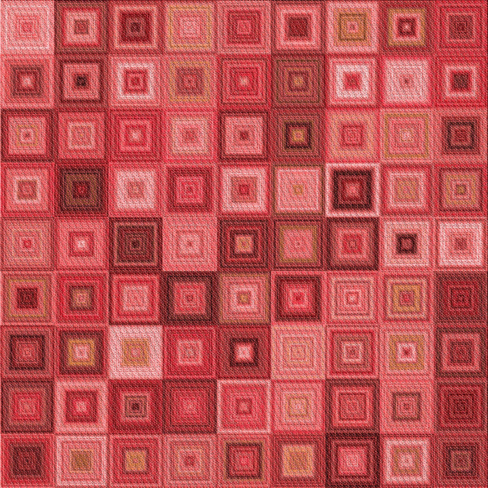 Round Patterned Red Rug, pat3390rd