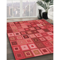 Patterned Red Rug, pat3390rd