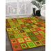 Machine Washable Transitional Pistachio Green Rug in a Family Room, wshpat3390yw