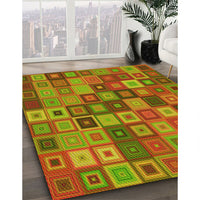 Patterned Pistachio Green Rug, pat3390yw