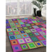 Machine Washable Transitional Green Rug in a Family Room, wshpat3390