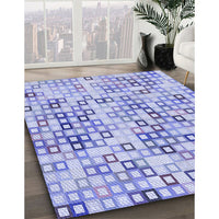 Patterned Periwinkle Purple Rug, pat3391blu