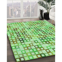 Patterned Green Rug, pat3391grn