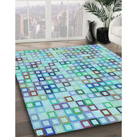 Patterned Blue Rug, pat3391lblu