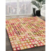 Machine Washable Transitional Bright Orange Rug in a Family Room, wshpat3391org