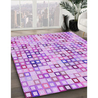 Patterned Blossom Pink Rug, pat3391pur