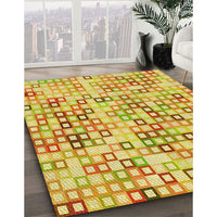 Patterned Orange Rug, pat3391yw