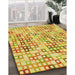 Patterned Orange Rug in Family Room, pat3391yw