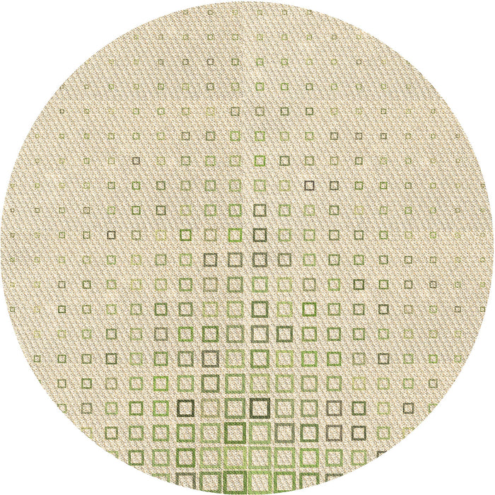 Square Patterned Peach Beige Rug, pat3392brn