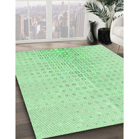 Patterned Light Green Rug, pat3392grn