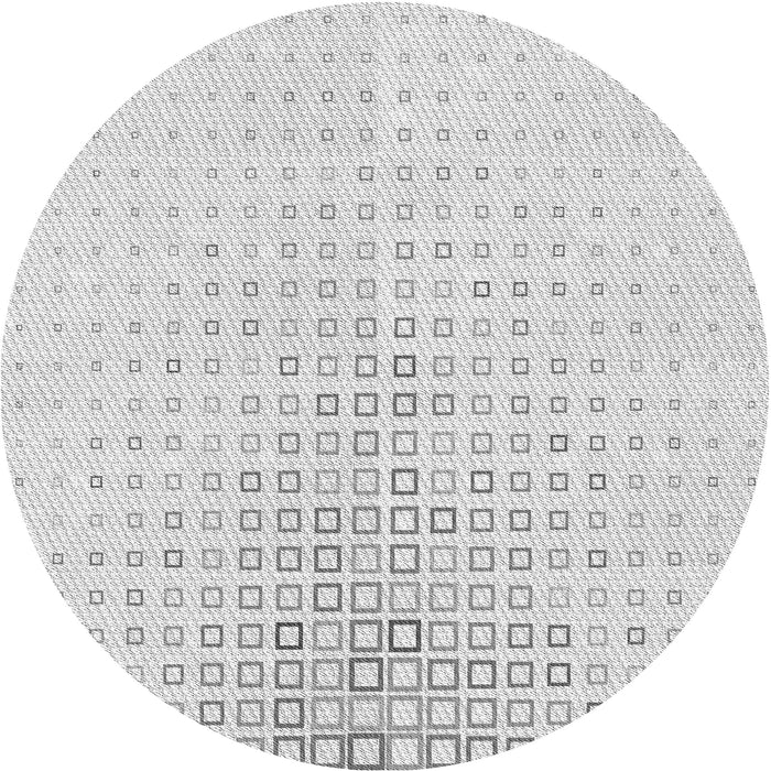 Square Patterned Platinum Gray Rug, pat3392gry