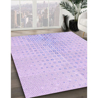 Patterned Bright Lilac Purple Rug, pat3392pur