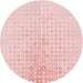 Square Patterned Pink Rug, pat3392rd