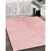 Patterned Pink Rug in Family Room, pat3392rd