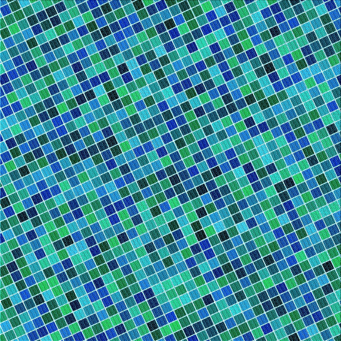 Round Patterned Blue Rug, pat3393lblu