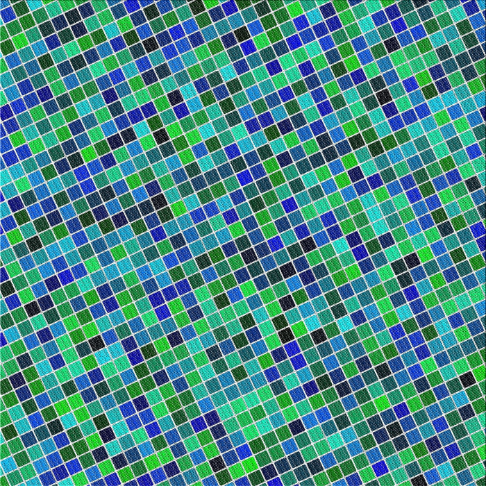 Square Patterned Blue Novelty Rug, pat3393