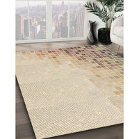 Patterned Golden Blonde Gold Rug, pat3394brn