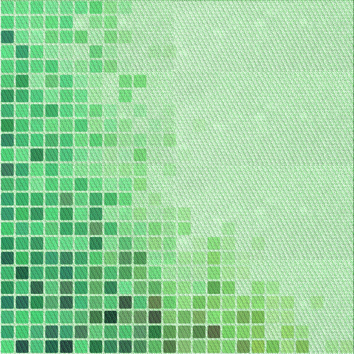 Round Machine Washable Transitional Green Rug, wshpat3394grn