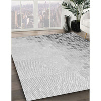 Patterned Platinum Gray Rug, pat3394gry