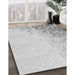 Patterned Platinum Gray Rug in Family Room, pat3394gry