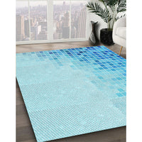 Patterned Blue Rug, pat3394lblu