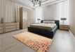 Patterned Orange Rug in a Bedroom, pat3394org