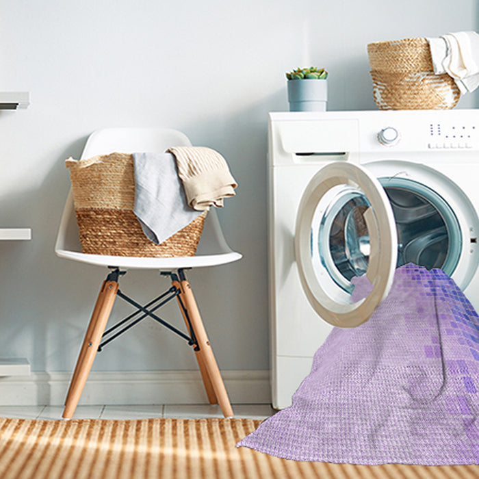 Machine Washable Transitional Purple Mimosa Purple Rug in a Washing Machine, wshpat3394pur