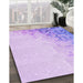 Machine Washable Transitional Purple Mimosa Purple Rug in a Family Room, wshpat3394pur