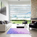 Square Patterned Purple Mimosa Purple Rug in a Living Room, pat3394pur